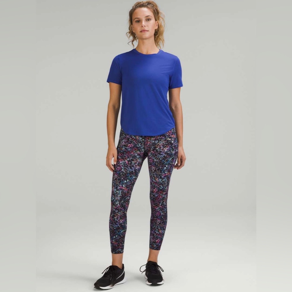 Lululemon Base Pace High-Rise Crop 23" Floral Spray Multi Leggings Sz 6